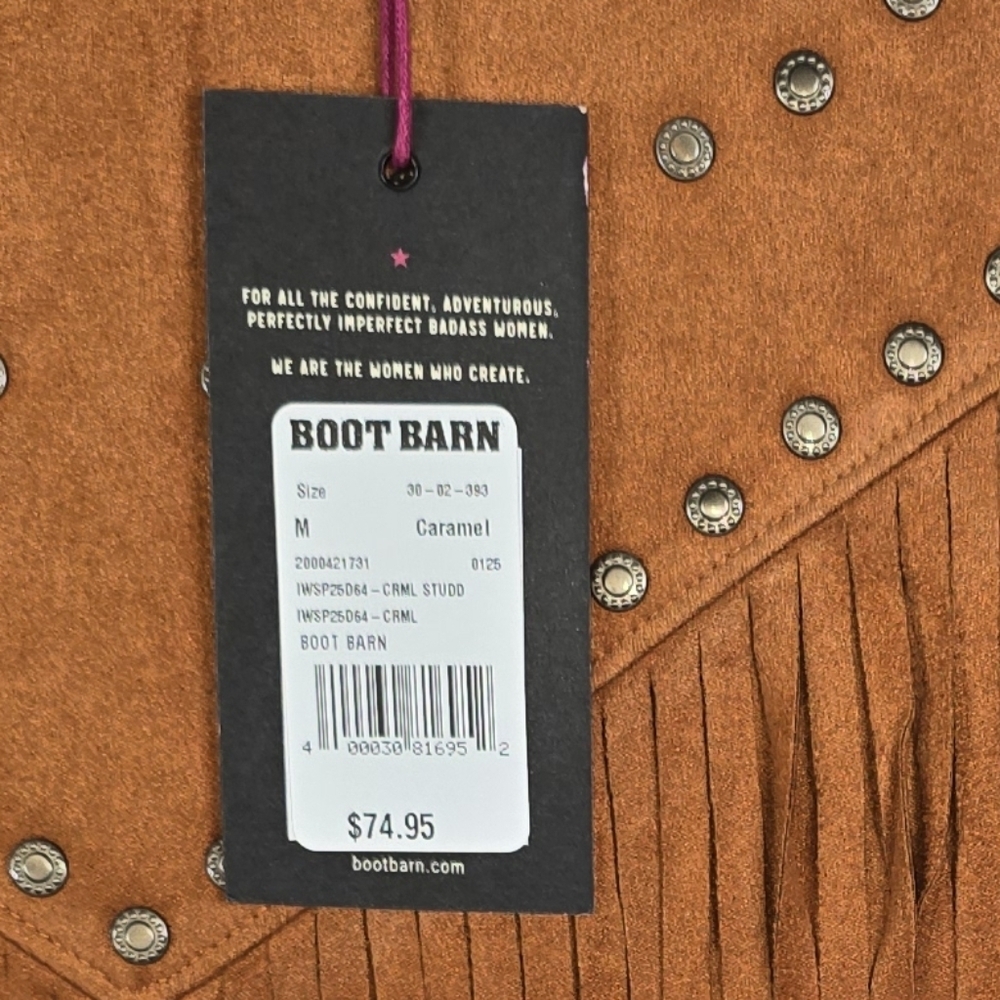 Idyllwind Garland Hippie Studded Fringe Faux Suede Sleeveless Mini Dress Sz.M - Picture 14 of 16